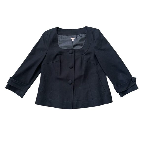 Halogen Retro Style Black Swing Blazer Jacket Size Medium - Picture 1 of 12